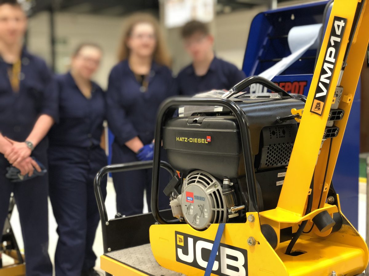 Engineering learners at JCB's Centre of Operational Excellence